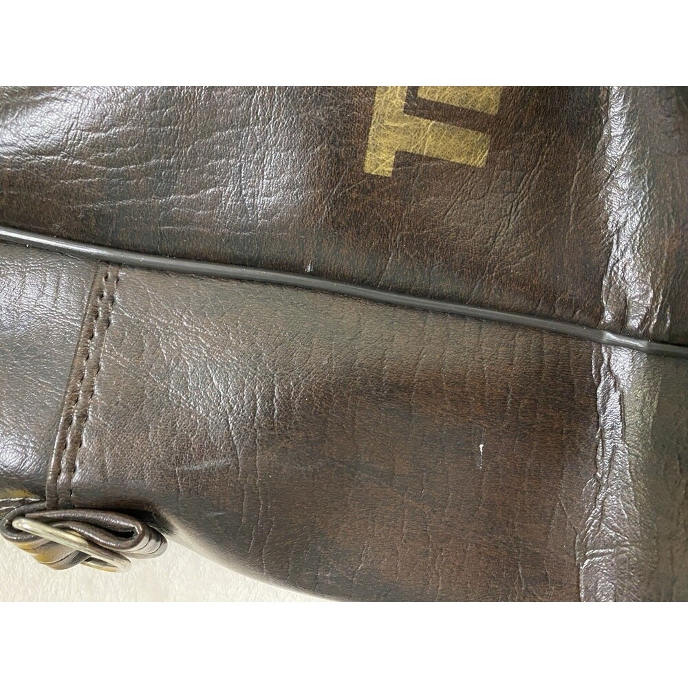 Vintage 60s 70s Travelworld Division Olson Brown Leather Travel Duffel Bag Ltd - Picture 5 of 12